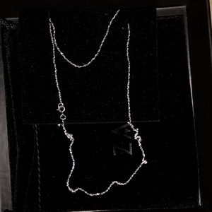 Zales 0.76mm Rope Chain Necklace in Solid 10K White Gold - 16"
